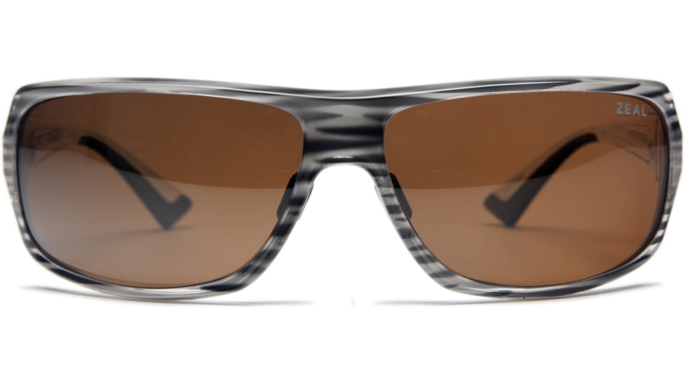 Zeal Optics Epic Sunglasses, Monochrome Wood Grain Frame and Polarized Copper Lens 10069