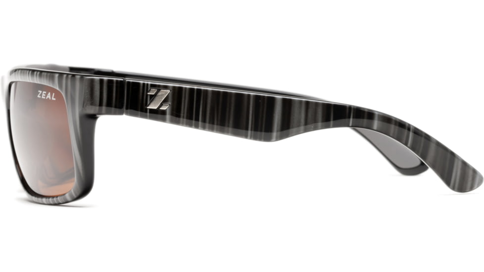 Zeal Optics Essential Sunglasses, Black Wood Frame, Copper Lens, 10006