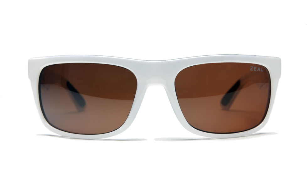 Zeal Optics Essential Sunglasses, White Gloss Frame, Copper Lens, 10002