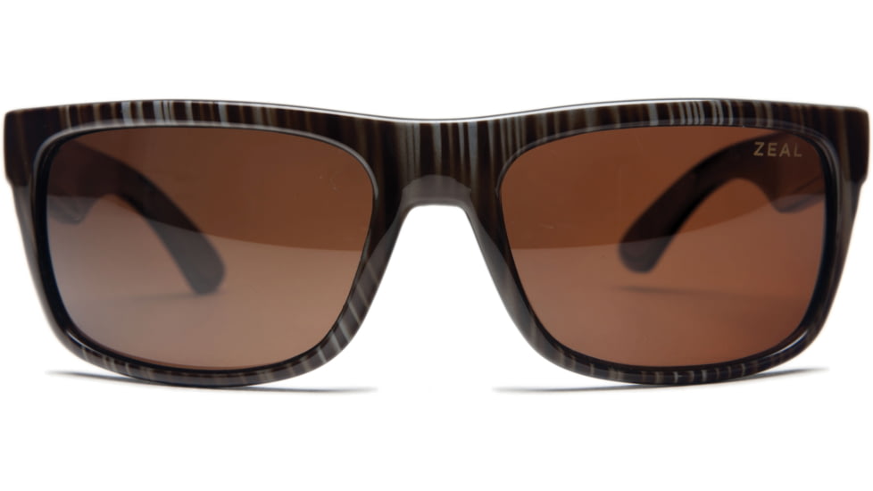 Zeal Optics Essential Sunglasses, Wood Grain Frame, Copper Lens, 10003