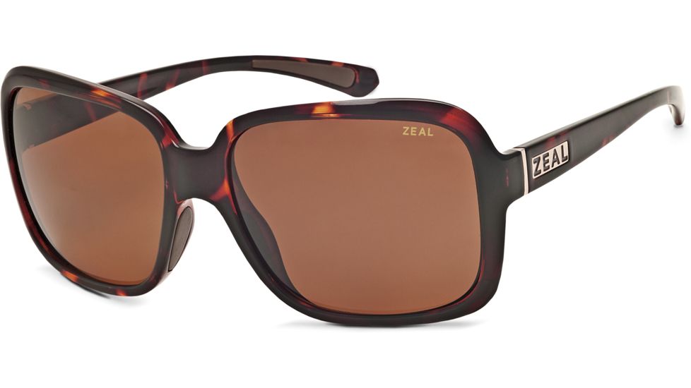Zeal Optics Hadley Womens Sunglasses, Oak Tortoise Frame and Polarized Copper Lens 10412
