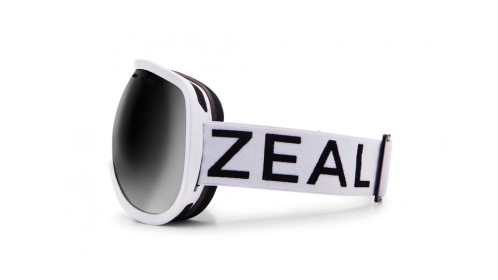 Zeal Optics Level Goggles,White Out Frame,Dark Grey Lens 10782