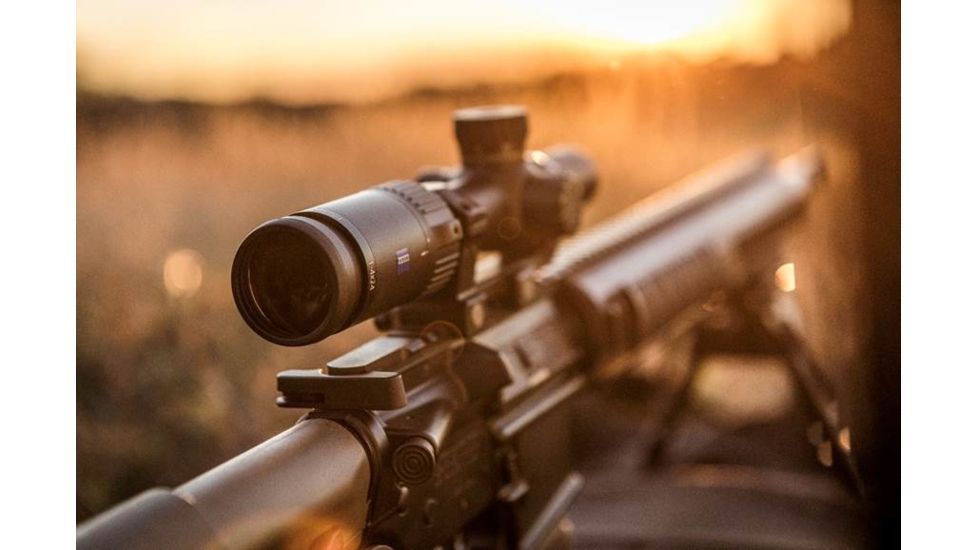 Zeiss Conquest V4 1-4x24 Plex Illum. Reticle, Capped Elevation Turret .50 MOA , Fixed Parallax, 522905-9960-000