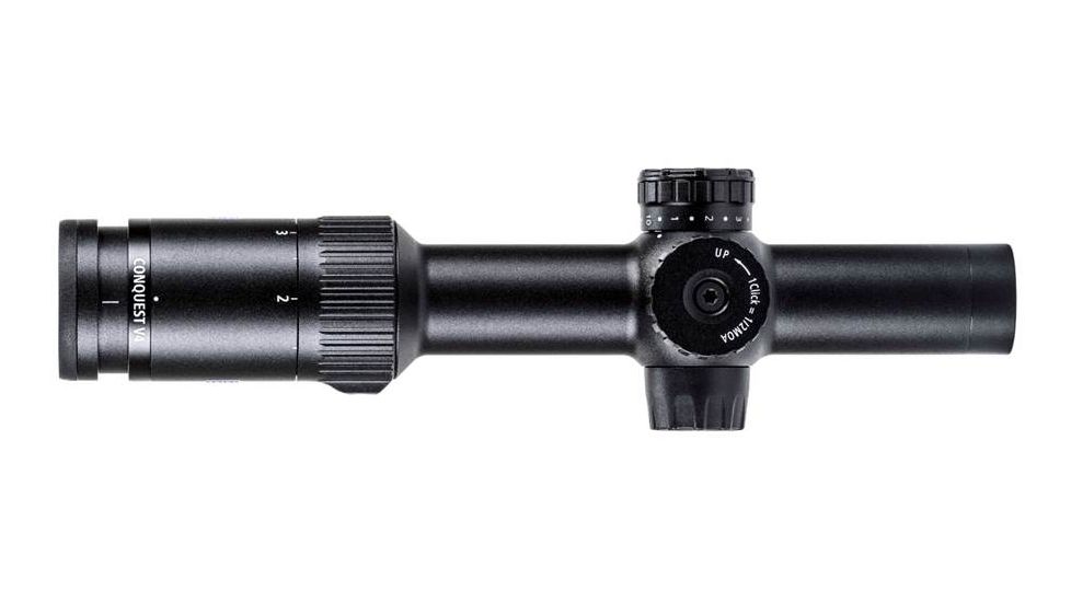 Zeiss Conquest V4 1-4x24 Plex Illum. Reticle, Capped Elevation Turret .50 MOA , Fixed Parallax, 522905-9960-000