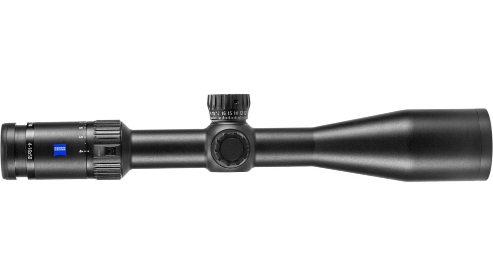 Zeiss Conquest V4 Rifle Scope, 4-16x50, 30mm Tube, ZMOAi-T30 Illum. Reticle, Ext Elevation Ballistic Stop, Black, Medium, NSN 9013.10.1000, 522945-9964-090