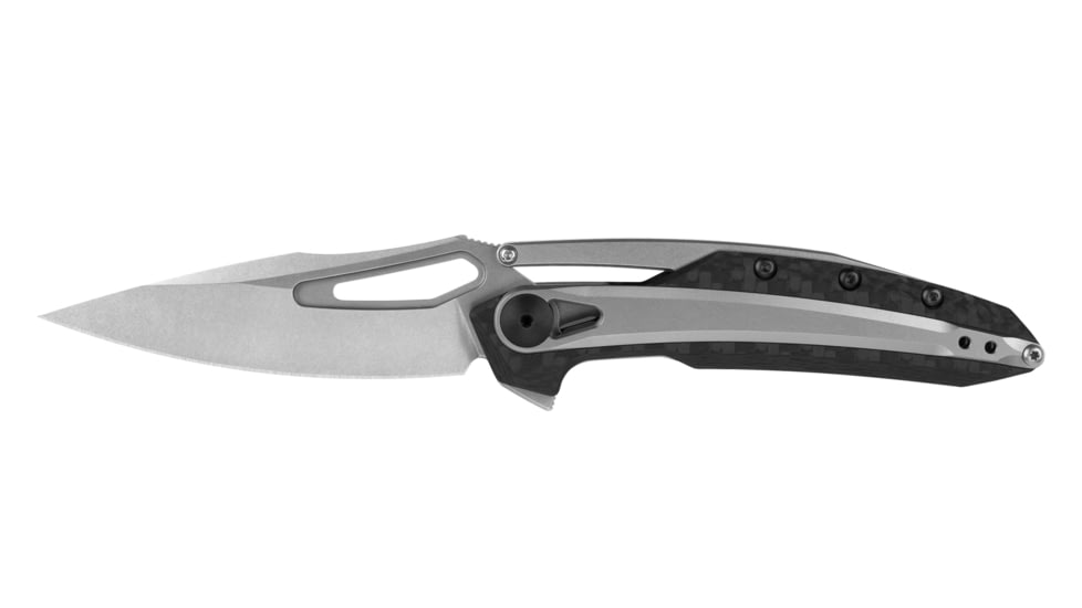 Zero Tolerance 0990 Folding Knife, 3.25in CPM 20CV Spear Point Blade, Carbon Fiber With Steel Overlay, Handle, 0990