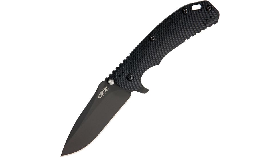 Zero Tolerance Hinderer Collaboration Fixed Blade Knife, Black, 3D Machined Tiatnium Handle ZT0560BLK