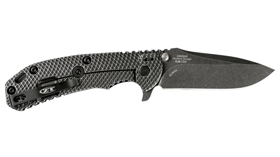 Zero Tolerance Hinderer Folding Knife,3.75in,Elmax Standard Edge Blade,3D Machined Handle ZT0560BW