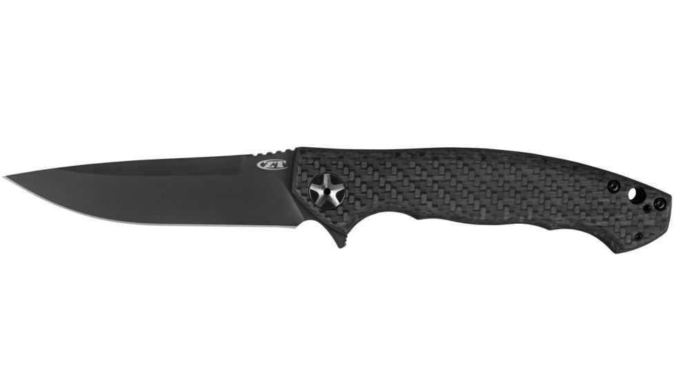 Zero Tolerance Sinkevich Folding Knife, 4.1in, CPM S35VN, Drop Point Blade, Black, Glow-in-the-Dark Carbon Fiber Handle, 0452GL