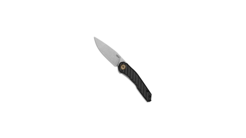 Zero Tolerance Zero Tolerance 0545 MagnaCut Knife Titanium/Carbon Fiber 3.25" Stonewash ZT, Black/Gray, CPM MagnaCut, adult, BHQ-192071