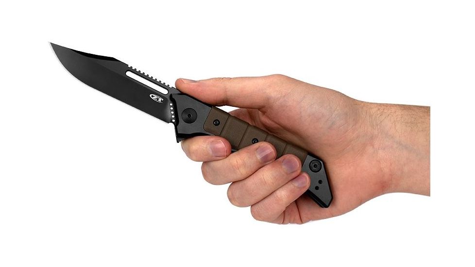 Zero Tolerance ZT 0223 Fixed Blade Knife, 3.5in, By Tim Galyean, CPM 20CV, DLC coating, Titanium Handle 0223