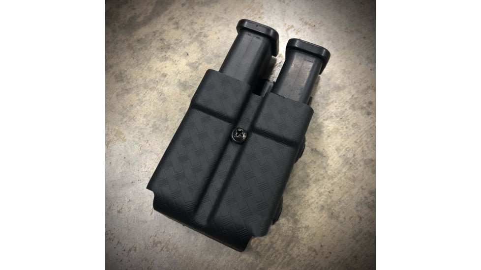 Zero9 Double Mag Case Holster, Glock 9mm/.40ACP, Tek-Lok, Plain Black, Z9-4005-BLK-TEK