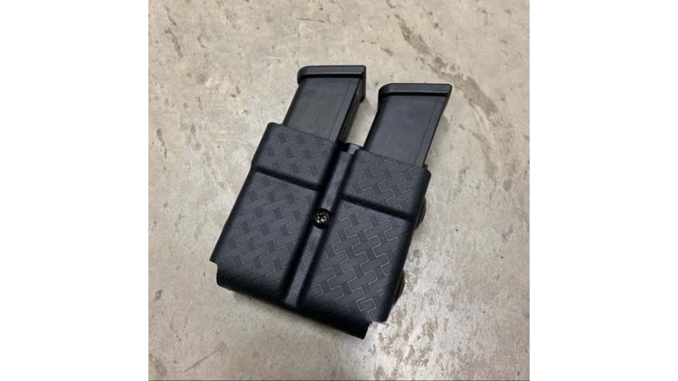 Zero9 Double Mag Case Holster, Traditional 9/40, Tek-Lok, Basketweave, Z9-4027-BW-TEK