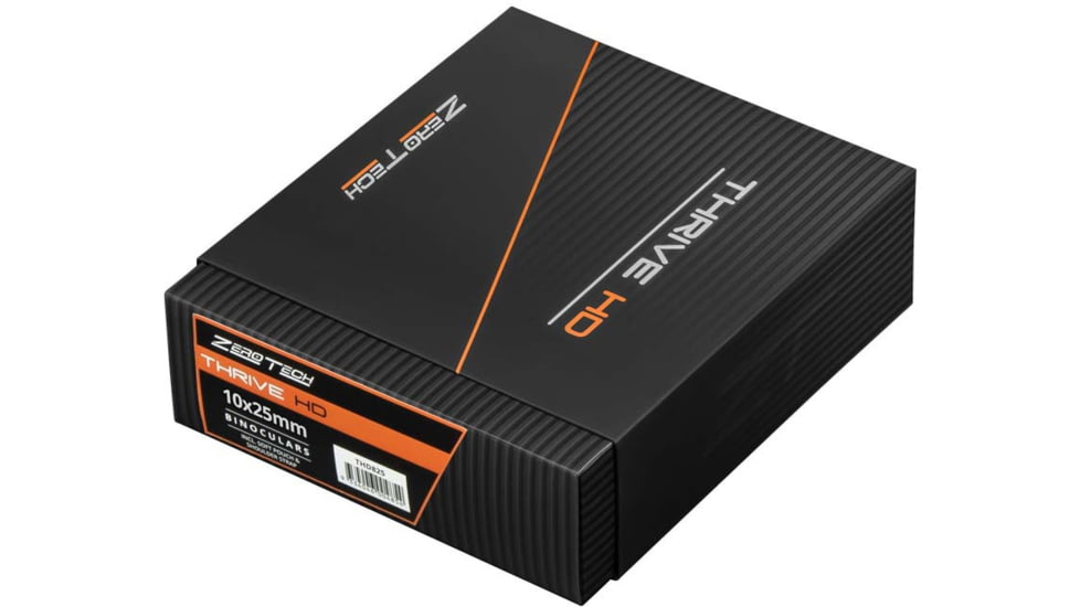 ZeroTech Optics Thrive HD 10x25 mm Roof Prism Binoculars, Grey, THD1025