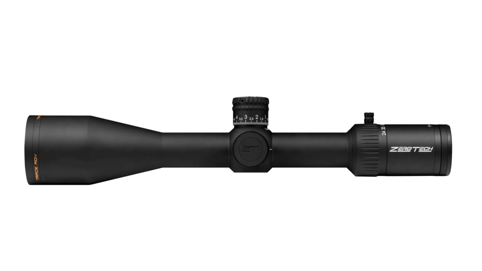 ZeroTech Optics Trace Advanced 4-24x50mm Rifle Scope, 30mm Tube, First Focal Plane, Illuminated RMG-IR FFP Reticle, MRAD, Black, TR4245F-IR