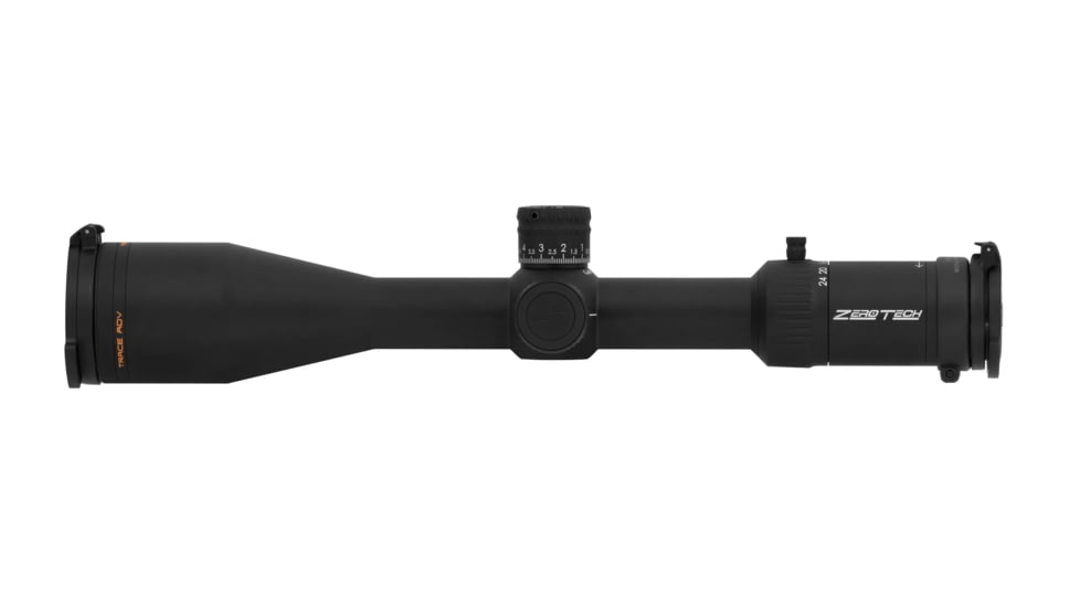 ZeroTech Optics Trace Advanced 4-24x50mm Rifle Scope, 30mm Tube, First Focal Plane, Illuminated RMG-IR FFP Reticle, MRAD, Black, TR4245F-IR