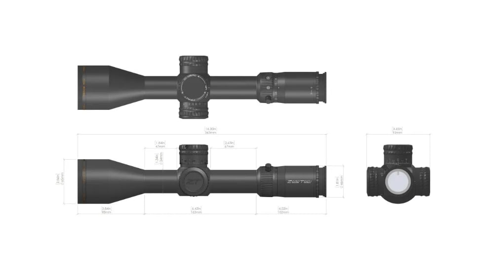 ZeroTech Optics Trace Advanced 5-30x56mm 34mm Tube Rifle Scope, First Focal Plane, Illuminated RMG 2 FFP Reticle, Black, TR5306F-IR