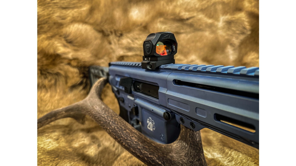 ZeroTech Optics Trace H.A.L.O 1x28mm Reflex Red Dot Sight, 3 MOA Dot Reticle, Green, Enclosed, Black, TRAE28G
