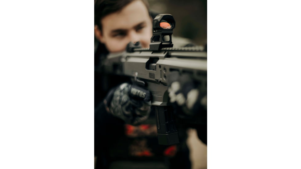 ZeroTech Optics Trace H.A.L.O 1x28mm Reflex Red Dot Sight, 3 MOA Dot Reticle, Green, Enclosed, Black, TRAE28G