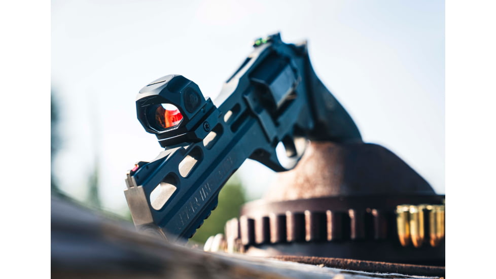 ZeroTech Optics Trace H.A.L.O 1x28mm Reflex Red Dot Sight, 3 MOA Dot Reticle, Green, Enclosed, Black, TRAE28G