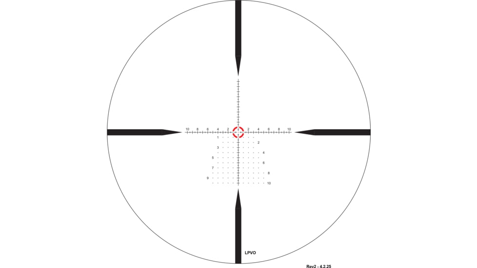 ZeroTech Optics Vengeance HD 1-10x28mm LPVO 34mm Tube Rifle Scope, First Focal Plane