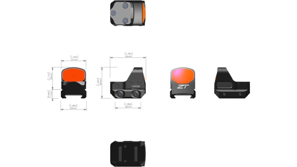 ZeroTech Optics Thrive HD 1x28mm Red Dot Sight Reflex