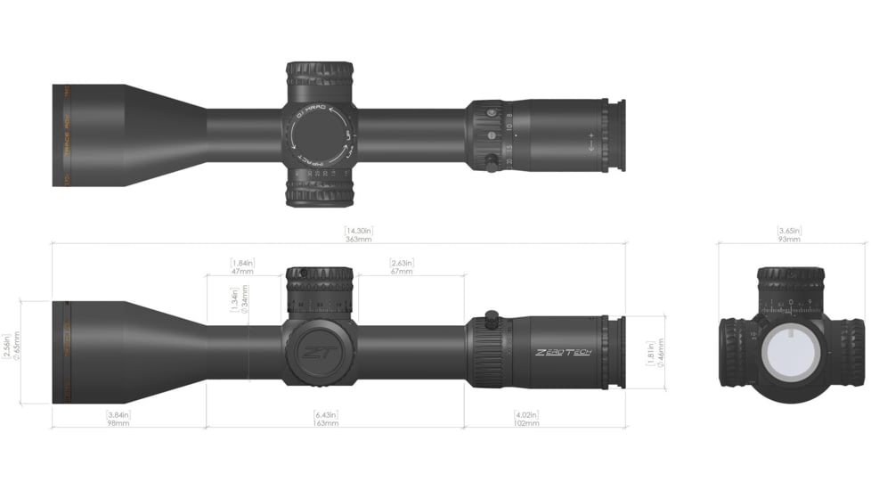 ZeroTech Optics Trace 5-30x56mm Rifle Scope, Second Focal Plane