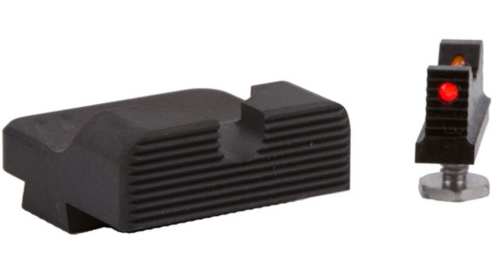 ZEV Technologies Sight Set,.215,Fiber Optic Front,Combat v2 Black Rear SIGHT.SET-215-FO-COM2-B
