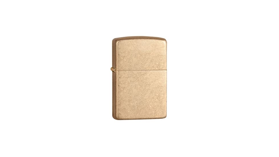 Zippo Armor Tumbled Brass, Plain, Bottom Stamp, ZI28496