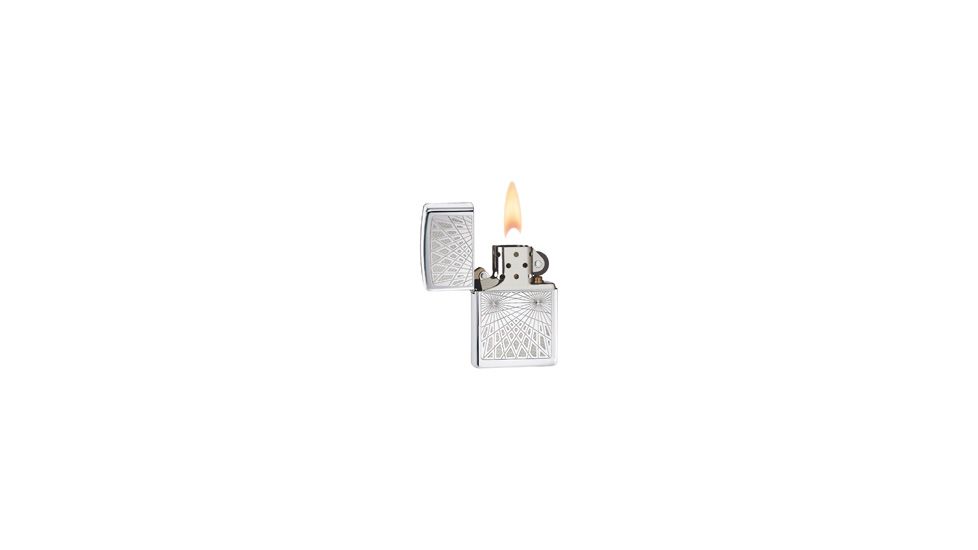 Zippo BS/GD Lines Classic Style Lighter, High Polish Chrome 24903