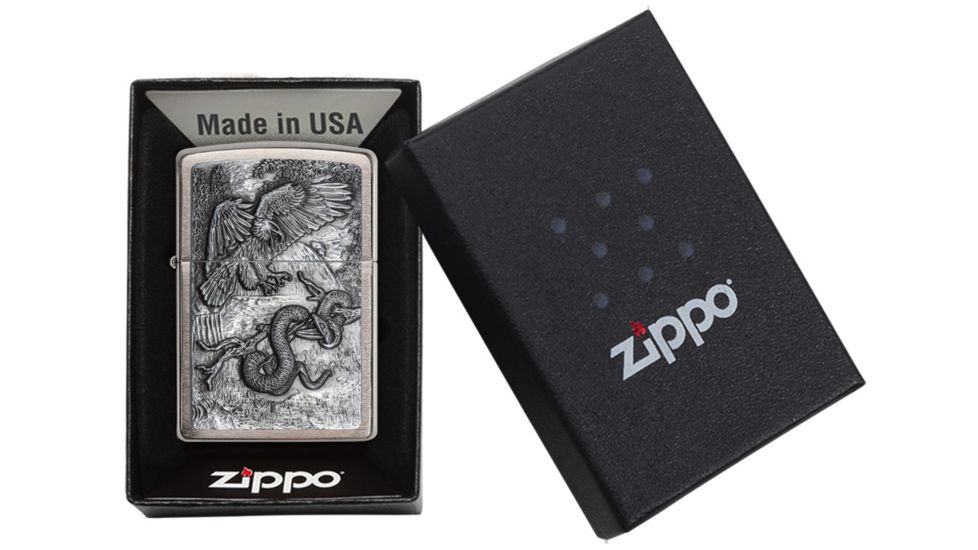 Zippo Eagle vs. Snake Pocket Lighter, 29637