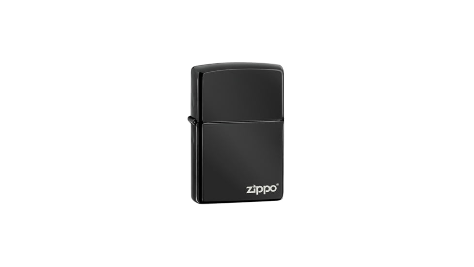 Zippo Classic Style Lighter w/ Zippo Logo, Ebony 24756ZL