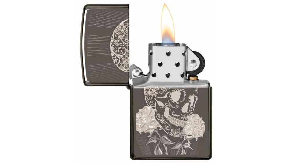 Zippo Fancy Skull Design Pocket Lighter 29883