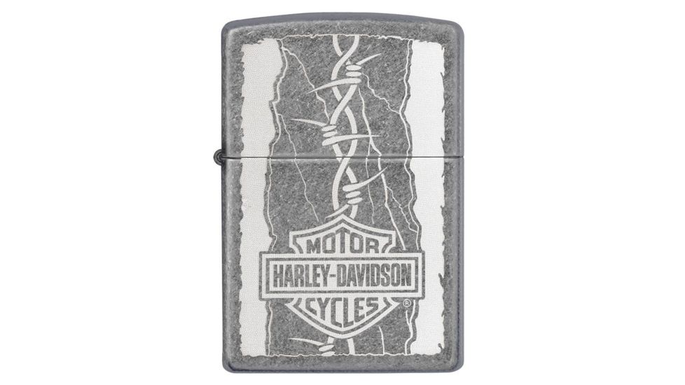 Zippo Harley-Davidson Barb Wire Antique Silver Lighter 29560