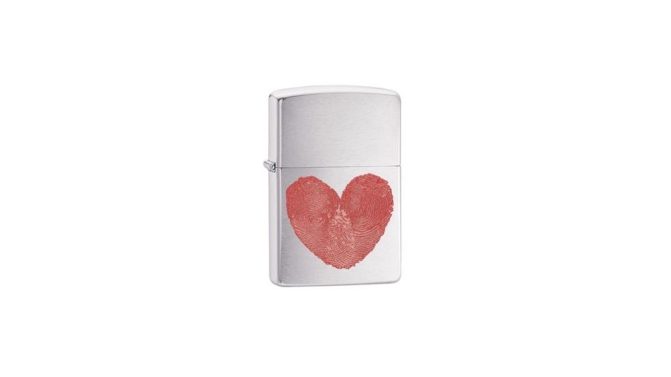 Zippo Heart for Karli Lighter, Brushed Chrome 29068