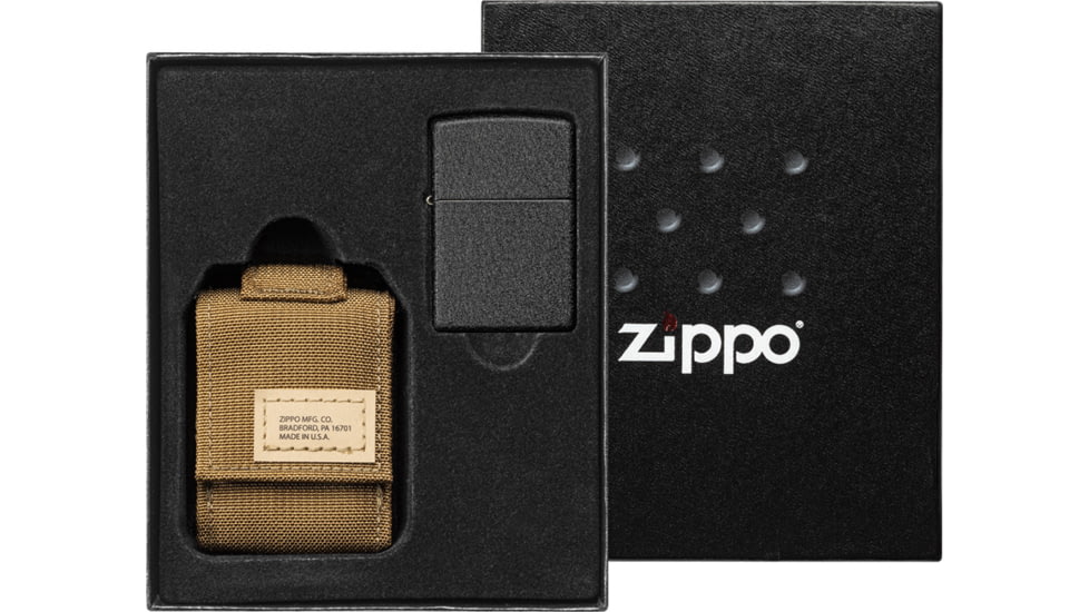 Zippo Lighter with MOLLE Pouch, 1.44 x 2.25, 49401
