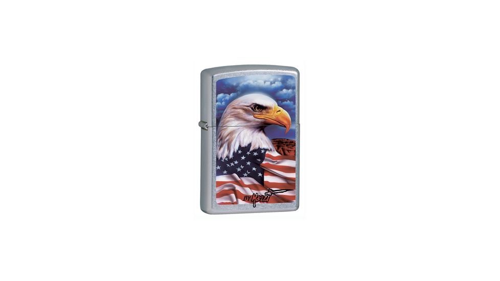 Zippo Mazzi Freedom Watch Classic Lighter, Street Chrome 24764