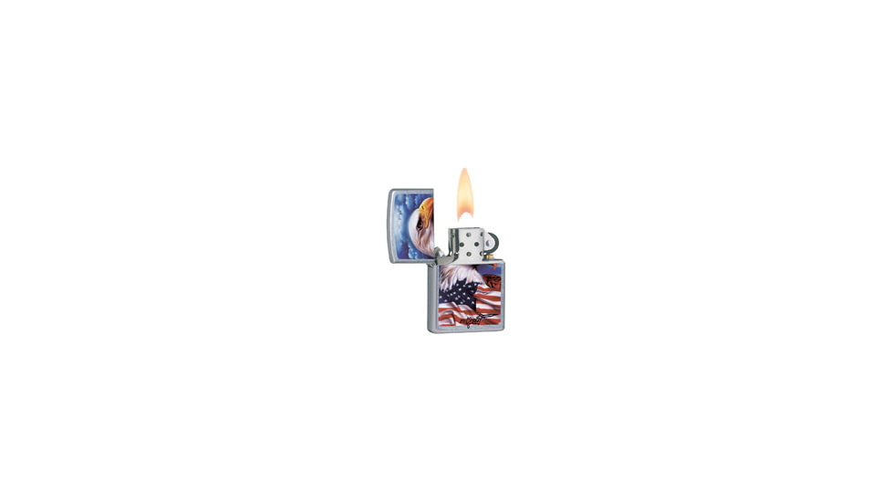 Zippo Mazzi Freedom Watch Classic Lighter, Street Chrome 24764