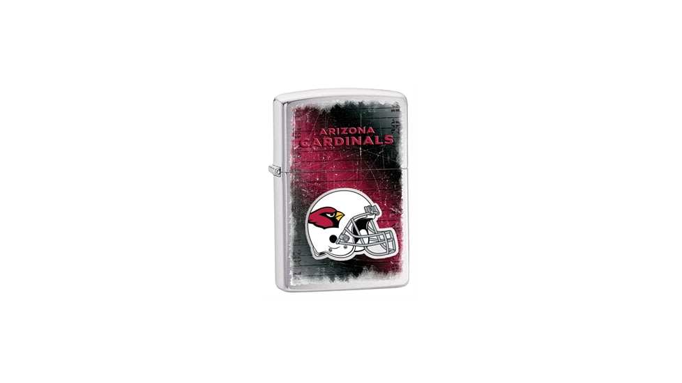 Zippo NFL Classic Style Lighter - Arizona Cardinals, Brushed Chrome 28202