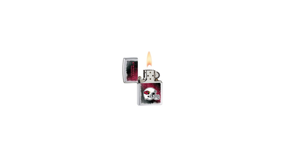Zippo NFL Classic Style Lighter - Arizona Cardinals, Brushed Chrome 28202