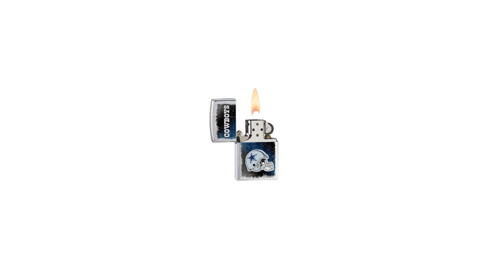 Zippo NFL Classic Style Lighter - Dallas Cowboys, Brushed Chrome 28206