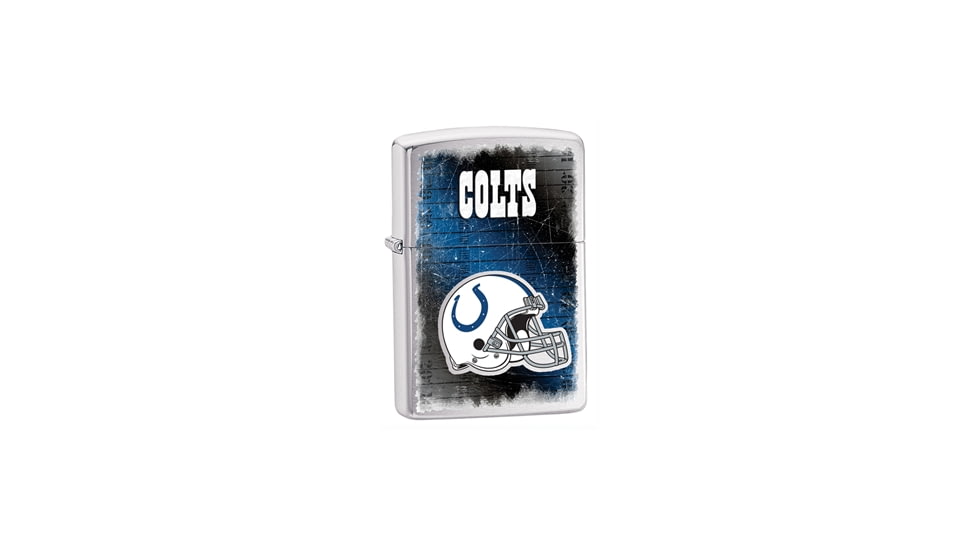 Zippo NFL Classic Style Lighter - Indianapolis Colts, Brushed Chrome 28205