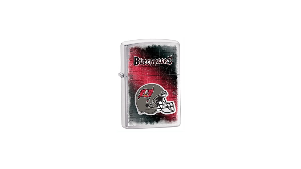 Zippo NFL Classic Style Lighter - Tampa Bay Buccaneers, Brushed Chrome 28201