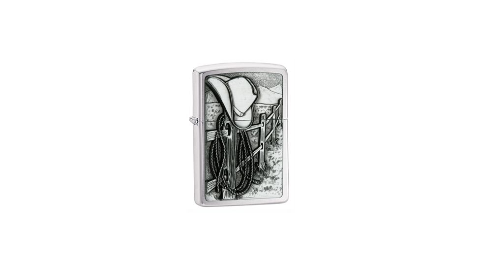 Zippo Resting Cowboy Classic Style Lighter, Street Chrome 24879