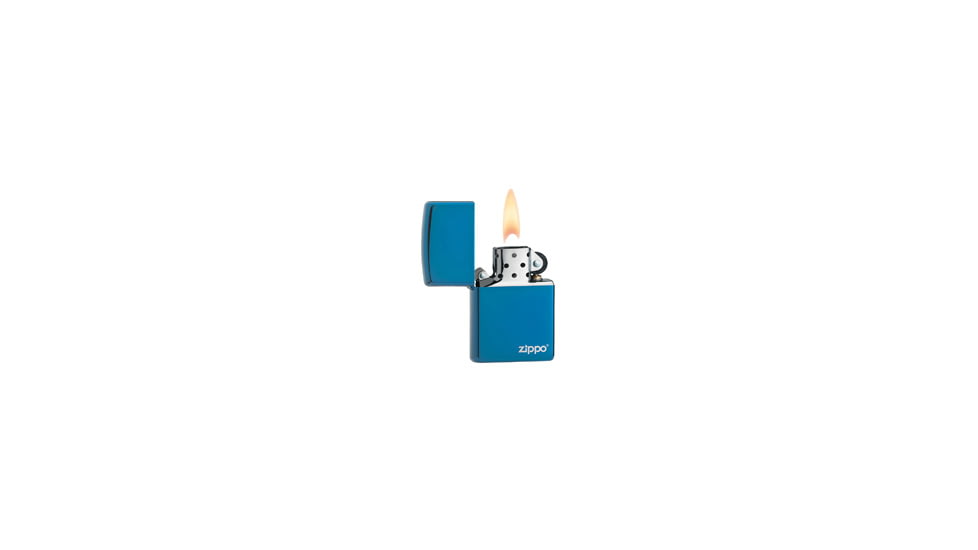 Zippo Classic Style Lighter w/ Zippo Logo, Sapphire 20446ZL