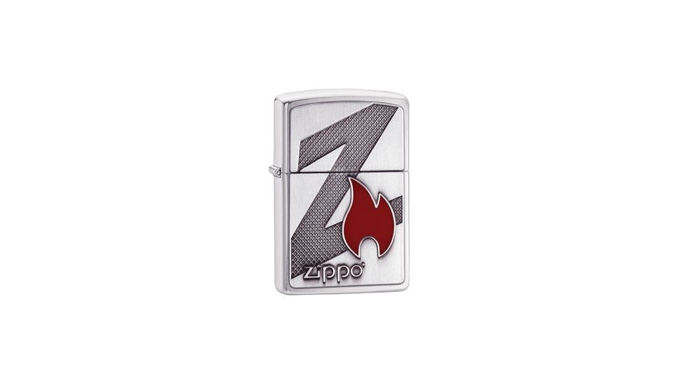 Zippo Z in Zippo Lighter, Brushed Chrome 29104
