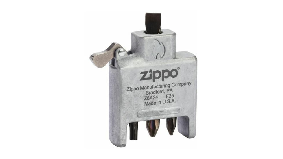 Zippo Bit Safe Screwdriver w/ Case, 4-in-1, Satin Chrome, 40701