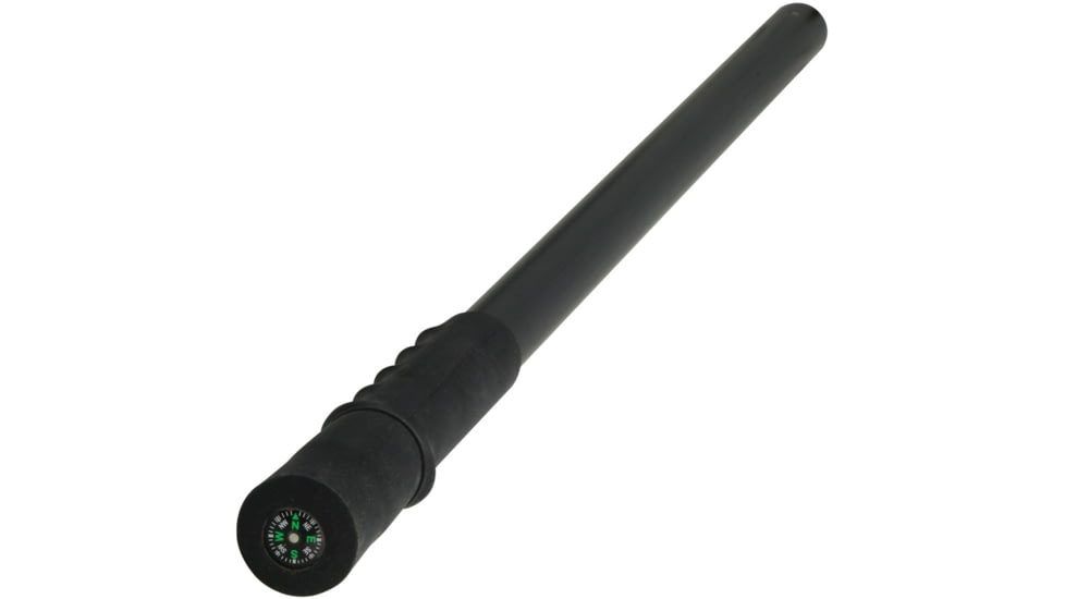Zubin Axe Shaft With Compass Zubin Axe Survival Staff, 54in Overall, Rubber Grip, Hickory Wood Construction, ZA-007BLK