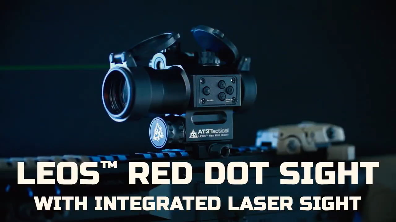 opplanet at3 tactical leos red dot sight integrated laser sighting device video