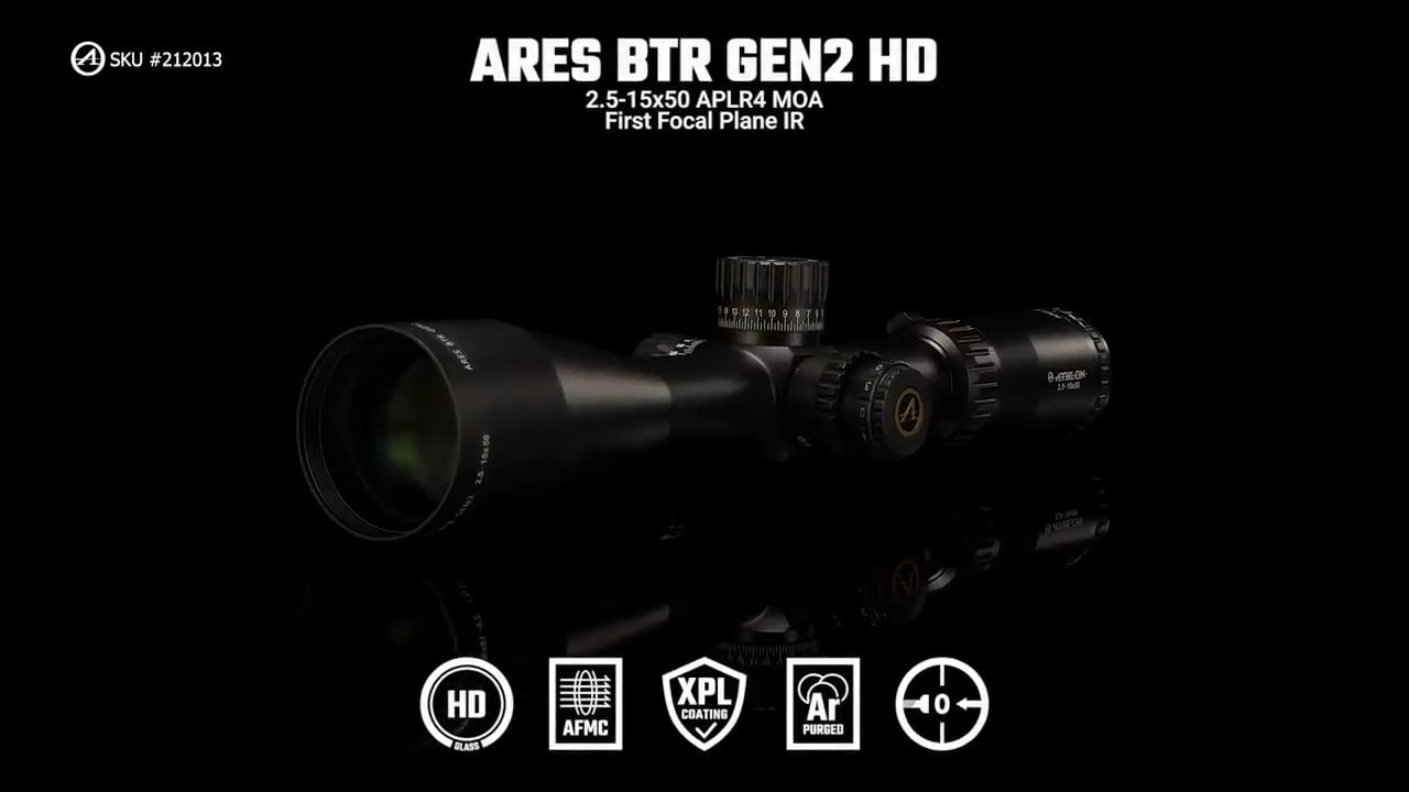 opplanet athlon optics 212013 ares btr gen2 hd 2 5 15x50 aplr4 moa ffp ir features video